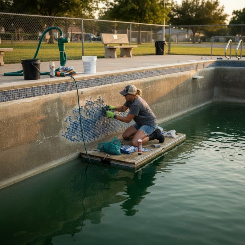 Local Inground Pool Restoration pros at work